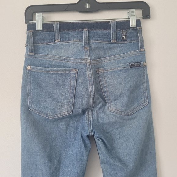 7 for all Mankind Wide Waistband double loop High Waist Skinny Size 24 - Picture 7 of 11